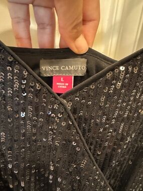 Vince Camuto Black Sequin jumpsuit